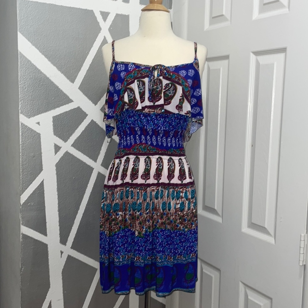 Multi color tropical dress